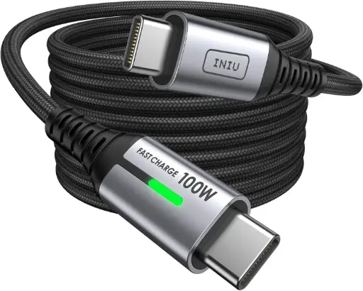 100 W USB‑C Schnellladekabel 2 m – Nylon‑geflochten, PD 3.0, E‑Marker, Kompatibel mit iPhone, Samsung & MacBook